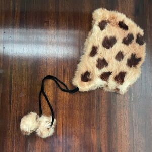 Leopard Print Rabbit Fur Hoodie
